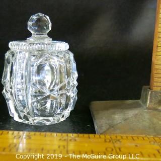 Crystal Mustard Bowl w/ Cover