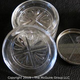 Glass and Silver Coasters