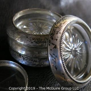 Glass and Silver Coasters