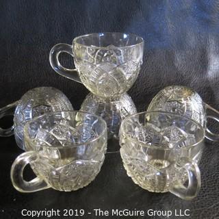 EAPG Punch Bowl Cups Highly cut