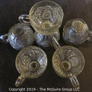 EAPG Punch Bowl Cups Highly cut