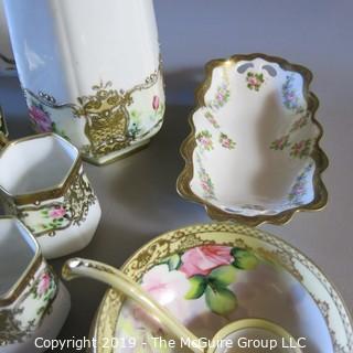 Nippon Chocolate partial set, Noritaki items and Austrian ornate ceramics 