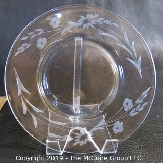 Eight etched Glass Plates