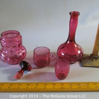 Assorted EAPG Cranberry Items