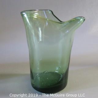 Assortmant of Green Art - Glass Fenton Basket