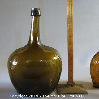 Assorted EAPG Amber-Brown Bottles EMBOSSED see all photos