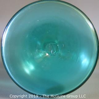 Assortment of Blue/Green Art Glass EAPG