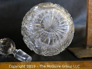 Crystal Decanter Wreath Pattern