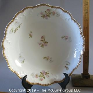 Two Haviland Limoges Serving Bowls Oval & Round Floral