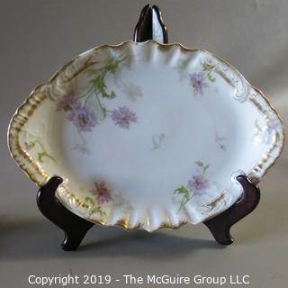 Two Haviland Limoges Serving Bowls Oval & Round Floral