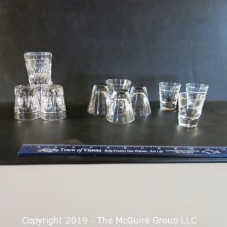 Mixed Glassware x11 shot glasses  incl 5 x Libby