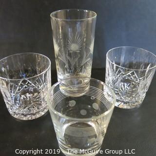 Mixed Glassware x10  incl etched & cut