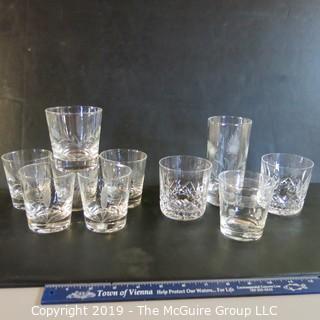 Mixed Glassware x10  incl etched & cut