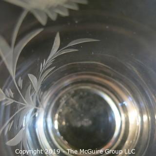 Mixed Glassware x10  incl etched & cut