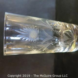 Mixed Glassware x10  incl etched & cut