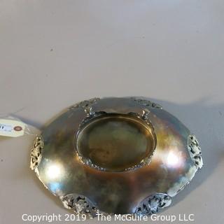 Silver Plated (Quad) Footed Oval Tray