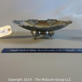 Silver Plated (Quad) Footed Oval Tray