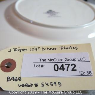 Ripon London Dinner Plate x3 pattern ID'd