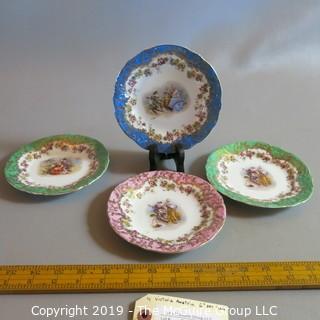 Fine China Art Plates x4 - Victoria Austria