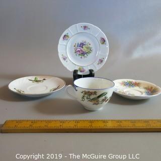 Fine China - Mixed Plate Cup and Saucers - Bavaria, Royal Albert, CZ 