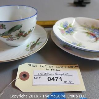 Fine China - Mixed Plate Cup and Saucers - Bavaria, Royal Albert, CZ 