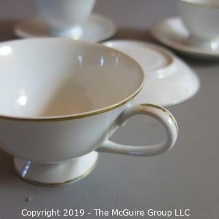 Fine China - Cups and Saucers - x3 Gold Trim