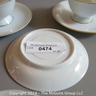 Fine China - Cups and Saucers - x3 Gold Trim