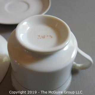 Fine China - Cups and Saucers - x3 Gold Trim Japan