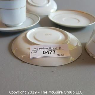 Fine China - Cups and Saucers - x3 Gold Trim Japan