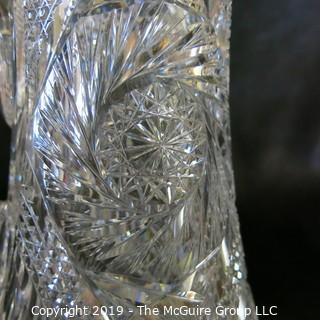 Lead Crystal Cut Pitcher 10.5"