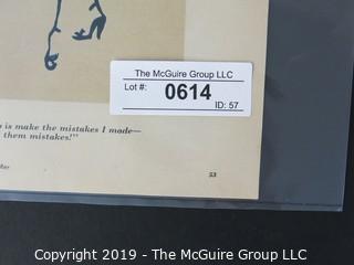 " One thing you don't want to do is make the mistakes I made - if you want to call them mistakes"; Vintage M-C Esquire Magazine Cartoon