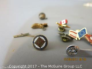 Collection including pins, charms and tie clasps 