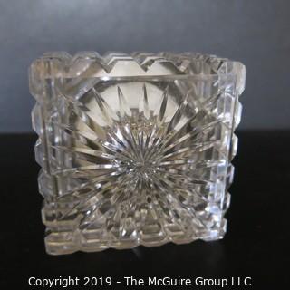 Crystal Inkwell with Silver Lid