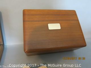 Collection including (2) jewelry boxes and (8) pair of men's cufflinks, including SWANK