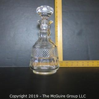 Crystal: Cut Crystal Decanter w/ stopper