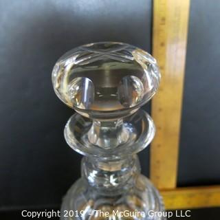 Crystal: Cut Crystal Decanter w/ stopper