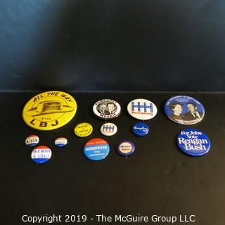 Historical: Political: Campaign Buttons : LBJ