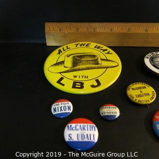 Historical: Political: Campaign Buttons : LBJ