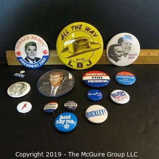 Historical: Political: Campaign Buttons : Kennedy