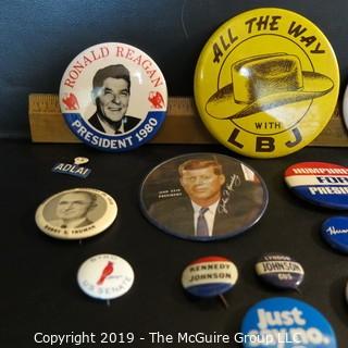 Historical: Political: Campaign Buttons : Kennedy