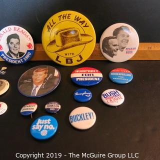 Historical: Political: Campaign Buttons : Kennedy