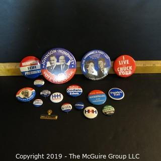 Historical: Political: Campaign Buttons : Johnson Humphrey