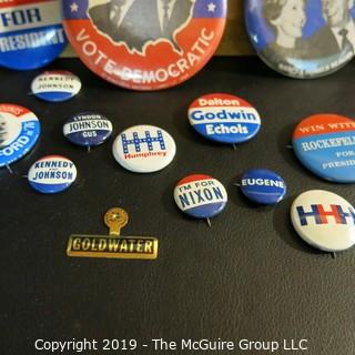 Historical: Political: Campaign Buttons : Johnson Humphrey