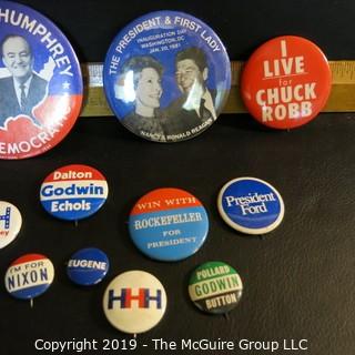 Historical: Political: Campaign Buttons : Johnson Humphrey