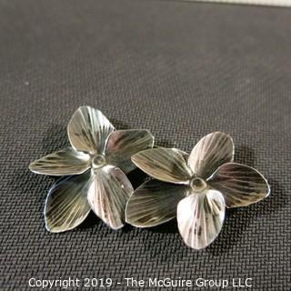 Jewelry: Two vintage silver pins