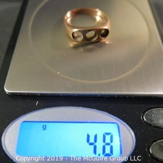 Jewelry: Two VTG gold rings minus stones