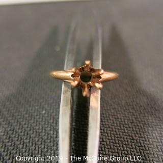 Jewelry: Two VTG gold rings minus stones