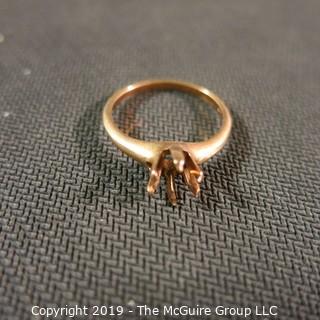 Jewelry: Two VTG gold rings minus stones