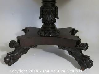 Furniture: Vintage: Antique: Writing Desk Circa 1830 - Carved Clawfoot Pedestal 