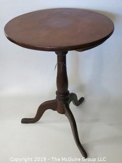 Furniture: Vintage: Antique: Small Round Three footed Tea Table